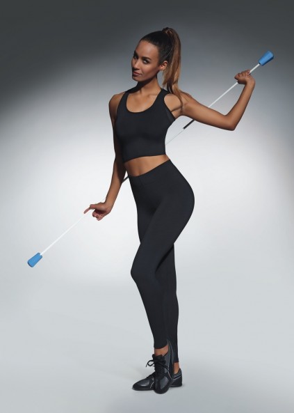 Sports leggings FORCEFIT 90 black with a fitted cut