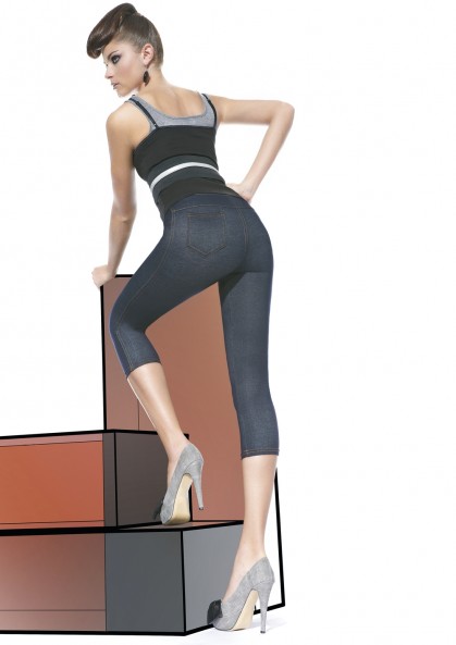 Women's leggings BLANKA SHORT denim with a 3/4 leg