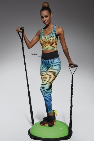 Sports leggings WAVE 90 with a wasp waist effect and a...